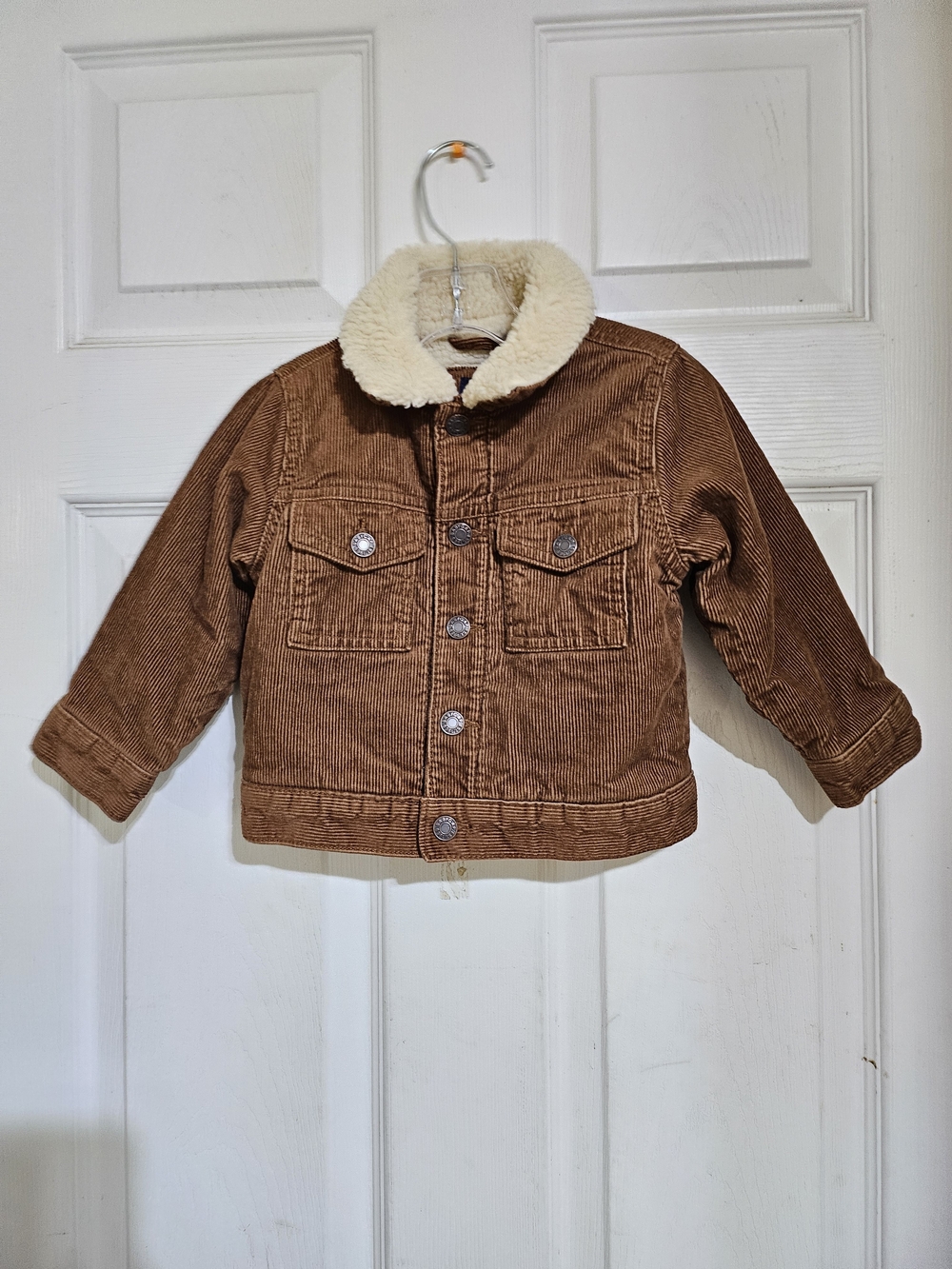 GAP BROWN CORDUROY SHERPA JACKET BABY TODDLER SIZE 18-24
